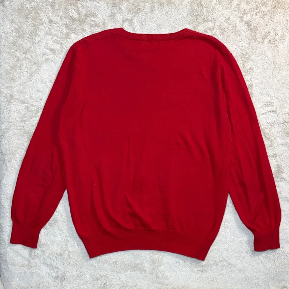 Classic Red V-Neck Sweater by Sorano | Size M